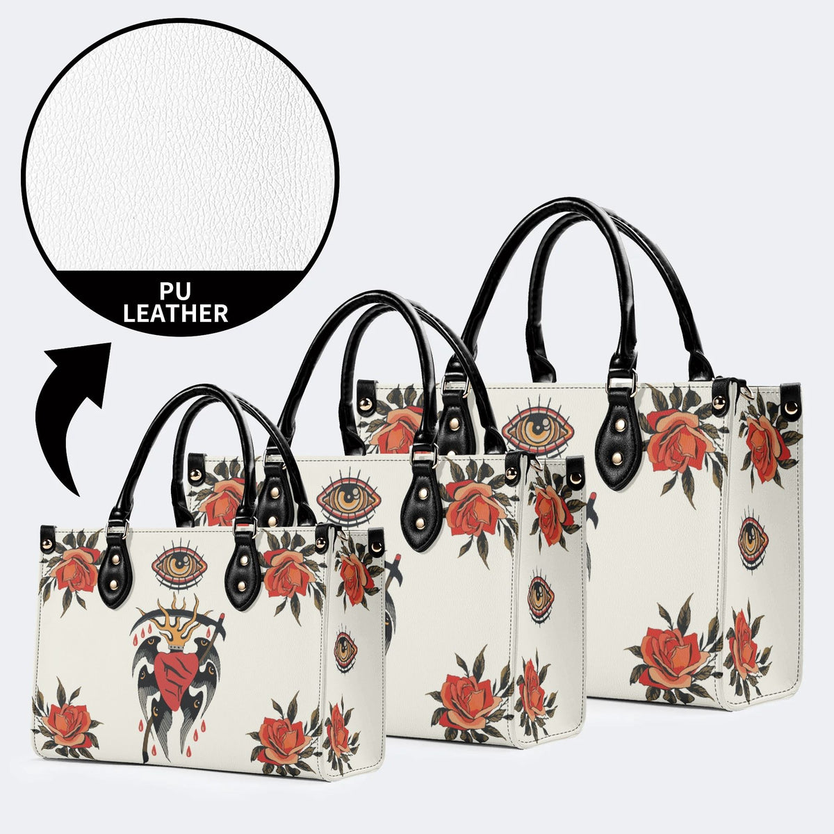 Eyes & Heart - Leather Handbag