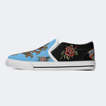 Vintage Torch And Dragon Print - Slip On Shoes