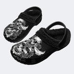Chain Bull Skull - Fur Lined Slippers/Sandals