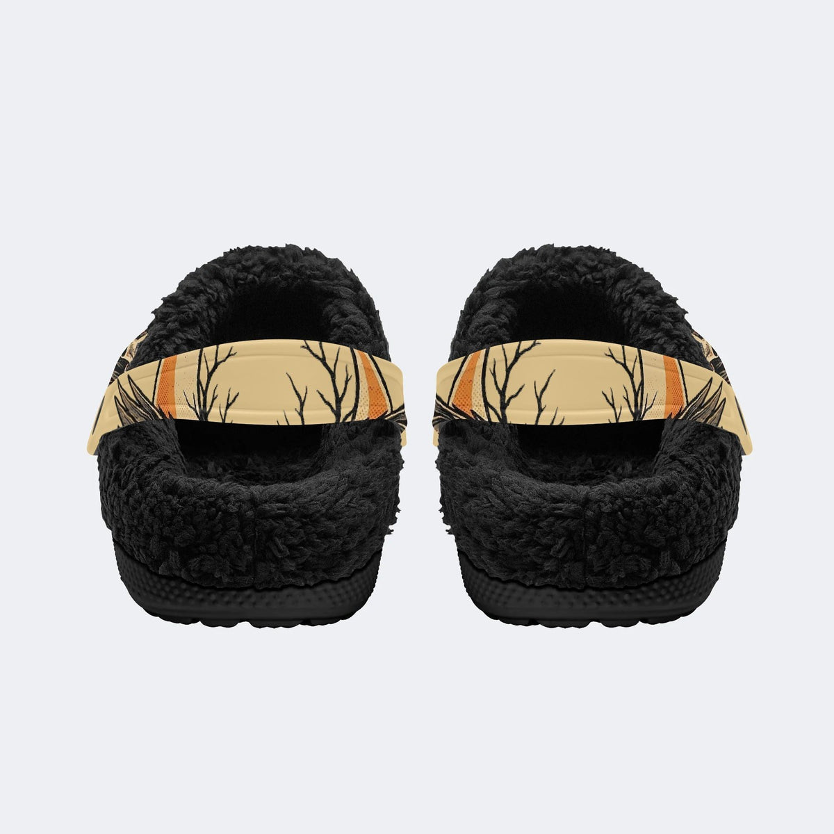 Reaper’s Whisper Print - Fur Lined Slippers/Sandals