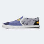 Unisex Funny Skull Art Illustration Print - Slip On Shoes