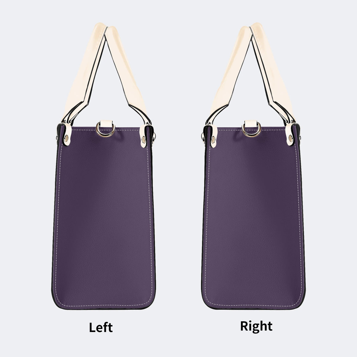 Purple Death Moth Print - Leather Handbag