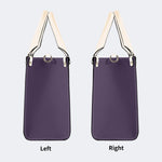 Purple Death Moth Print - Leather Handbag