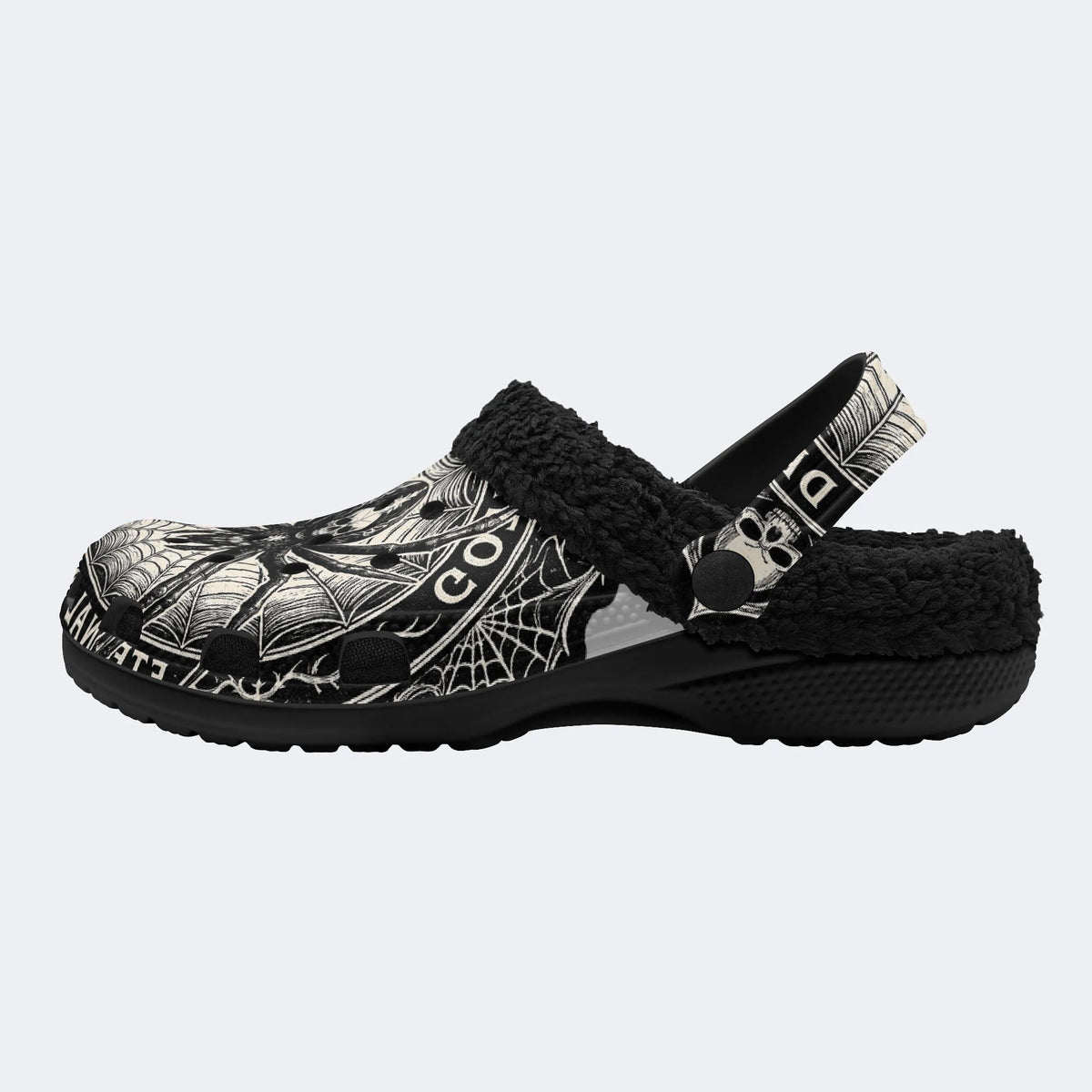 Dark Tarot Spider‑Fur Lined Slippers Sandals