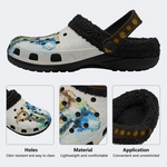 Elephant Print - Fur Lined Slippers/Sandals