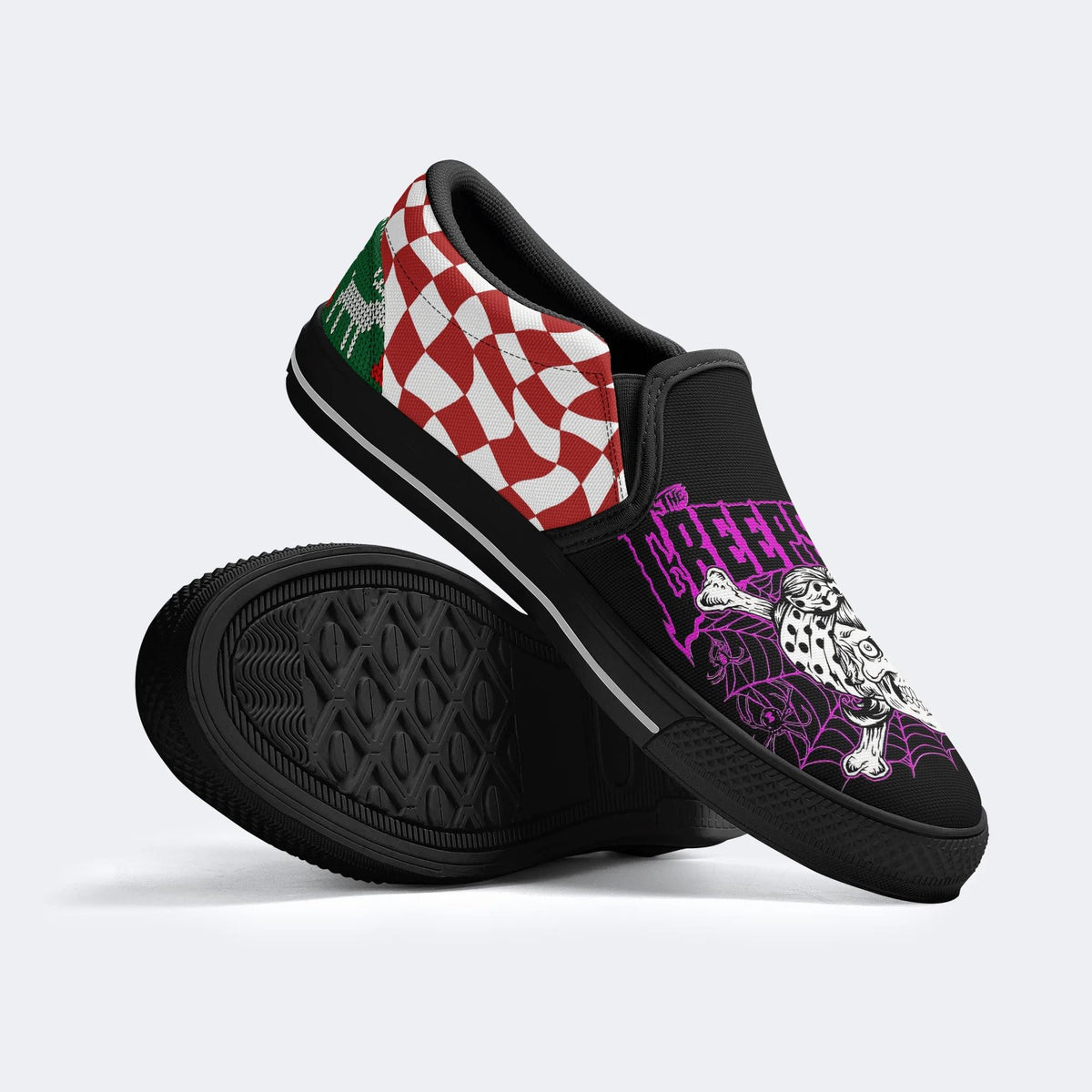 Unisex Horror Movie Graphic Print - Slip On Shoes