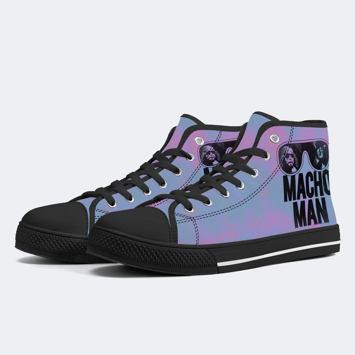 Macho Man Retro Unisex Print - High Top Canvas