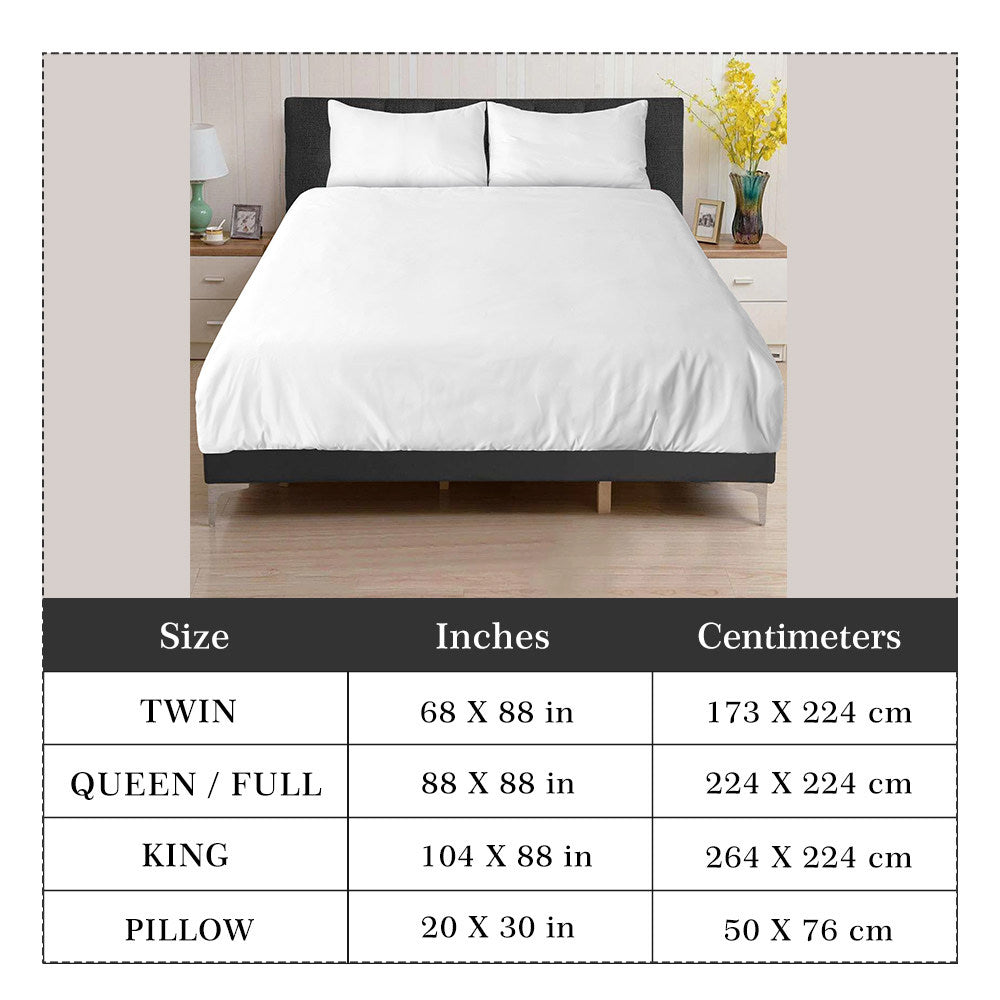 Boho Occult Moth Print - Three Piece Bedding Set