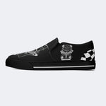 Unisex Death Moth&Skull Print - Slip On Shoes