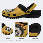 Rancid Skull Print - Fur Lined Slippers/Sandals