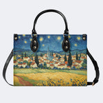 Van Gogh Starry Night Town Print Handbag Factory Direct Sales