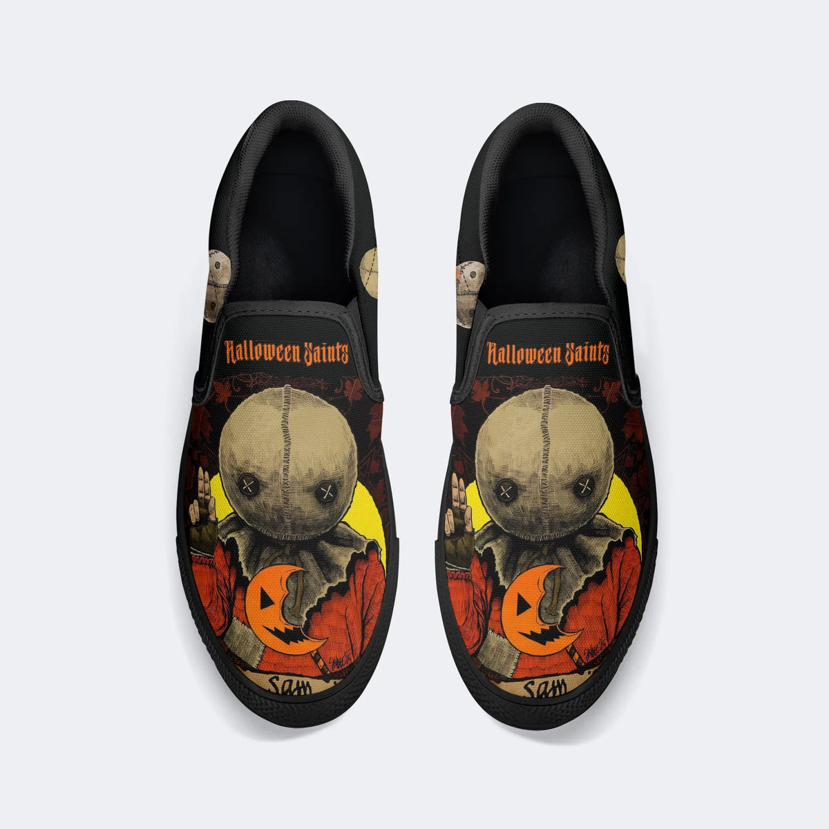 Vintage Straw Doll Halloween- Slip On Shoes