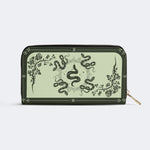 Inscribed Viper Print - Leather Wallet