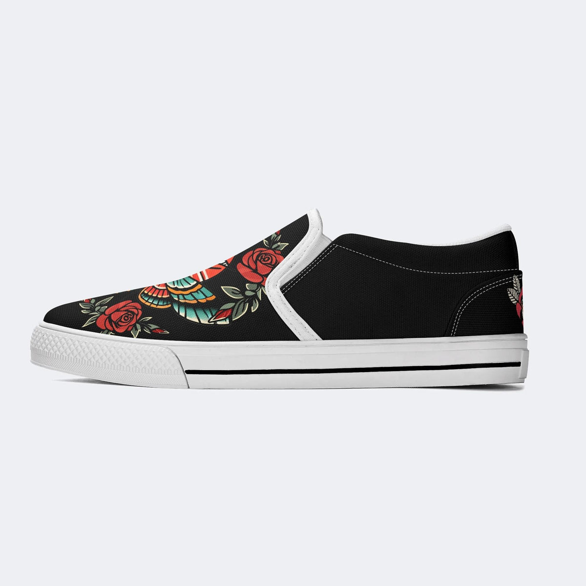 Classic Moth Print - Slip On Shoes
