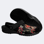 Old School Shark Tattoo Print - Fur Lined Slippers/Sandals