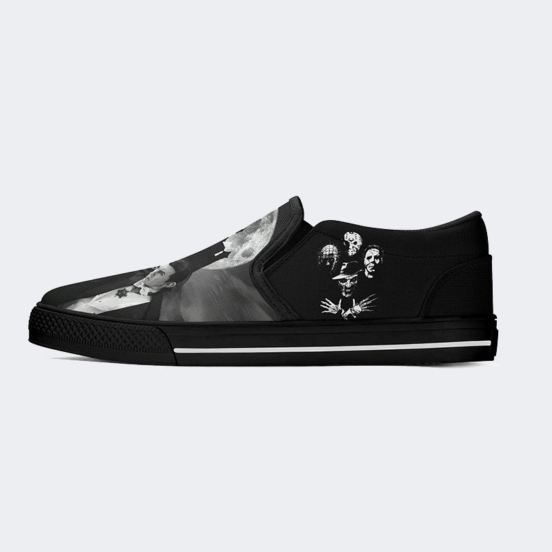 Unisex Horror Movies Print - Slip On Shoes