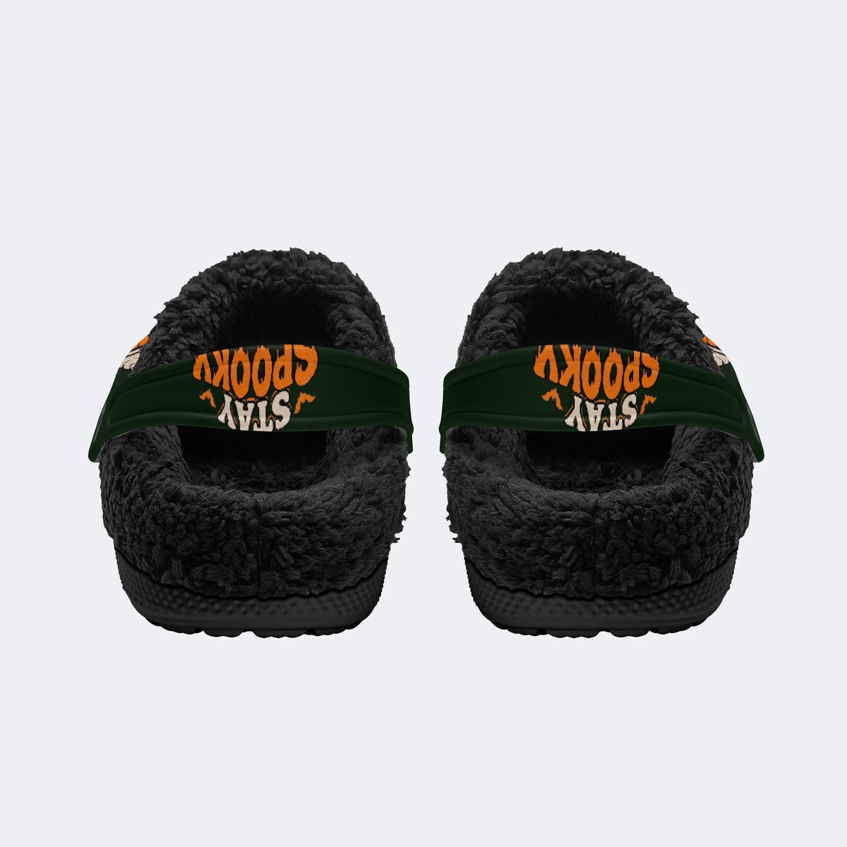 Hipster Halloween Skull - Fur Lined Slippers/Sandals