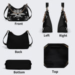 Gothic Eagle And Snake - Leather Crossbody Bag