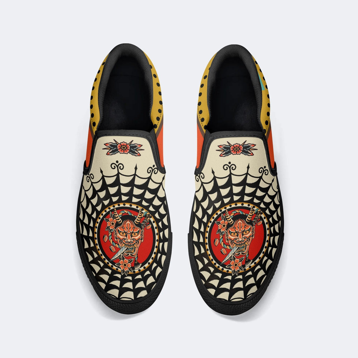 Devil Head With Sword - Slip On Shoes