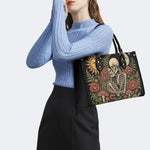 Mushroom Skeleton Lovers Print Handbag Factory Direct Sales