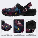 Witchy Starry Bats - Fur Lined Slippers/Sandals
