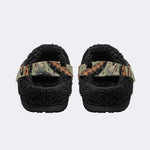 Abyssal Ink - Fur Lined Slippers/Sandals