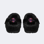 Gothic Grim Reaper Horror - Fur Lined Slippers/Sandals