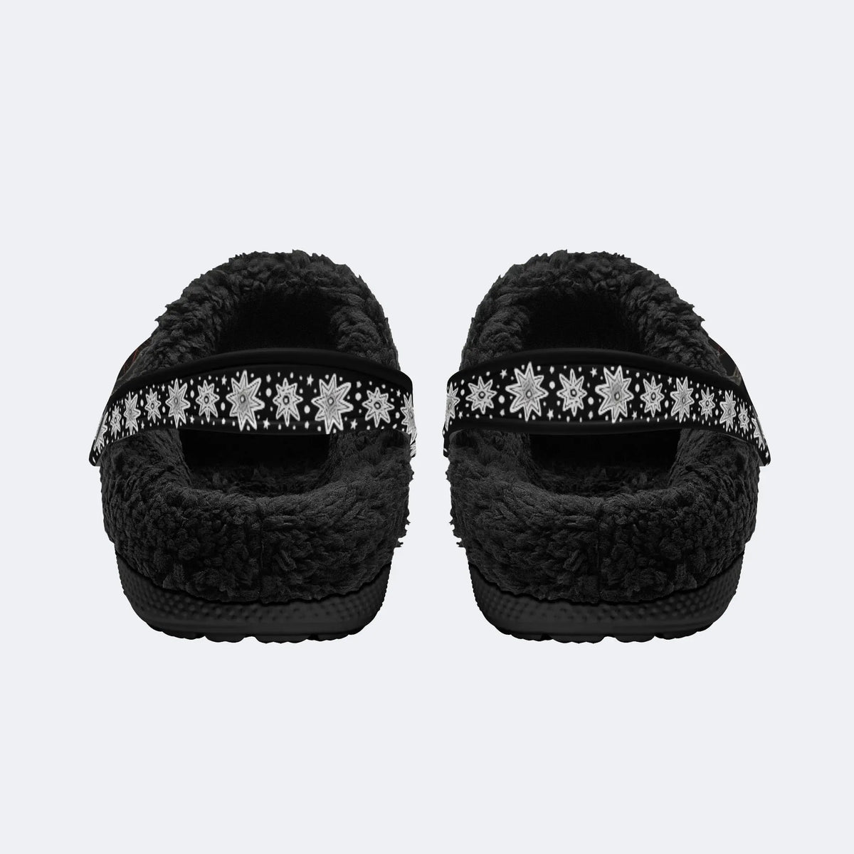 Demonic Baphomet Print - Fur Lined Slippers