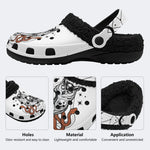 Gothic Owl Snake Skull Occult - Fur Lined Slippers/Sandals
