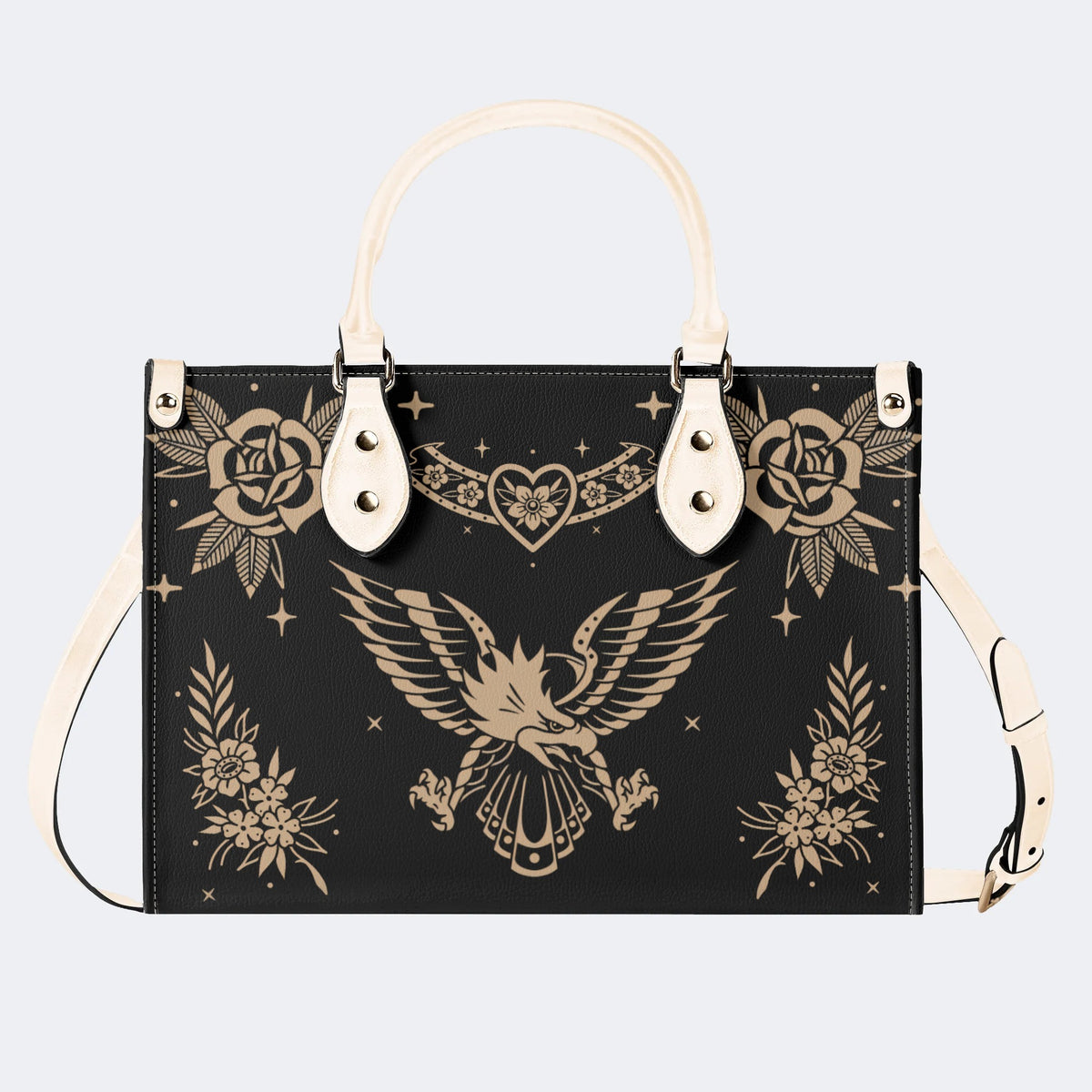 Golden Eagle Print - Leather Handbag