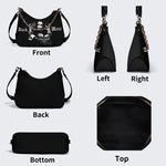 Black Metal - Leather Crossbody Bag