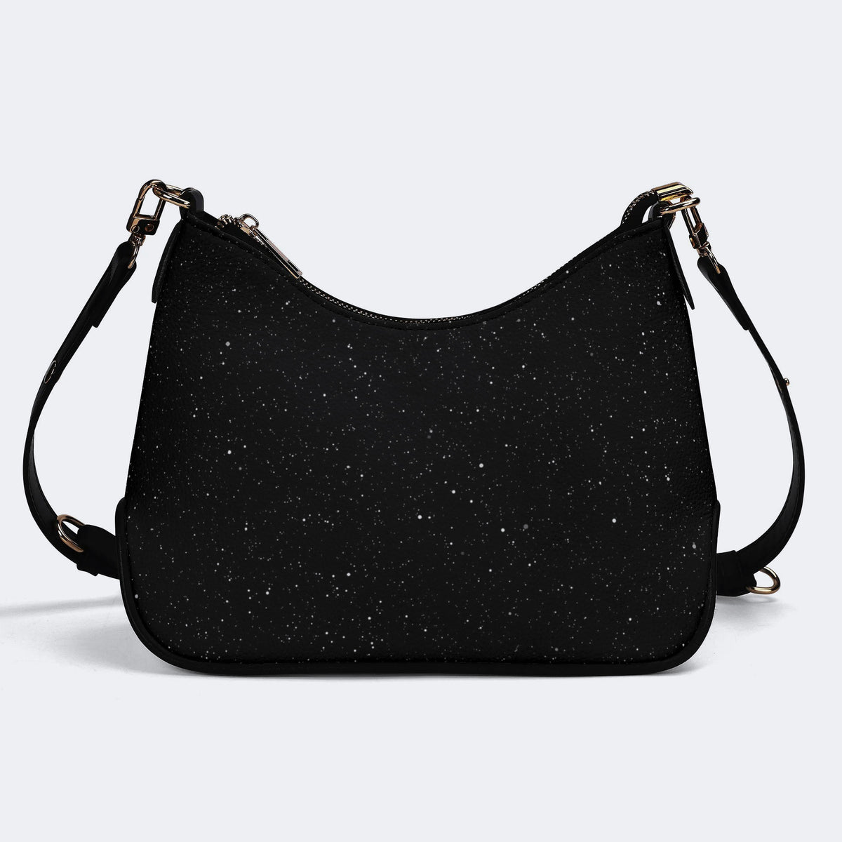 Starry Night Mushroom Moth Print - Leather Crossbody Bag