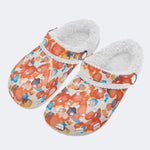 Unisex Ink Print - Fur Lined Slippers/Sandals