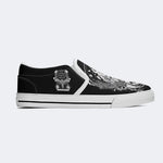 Unisex Moon&Leaf&Cat&Skull Print - Slip On Shoes