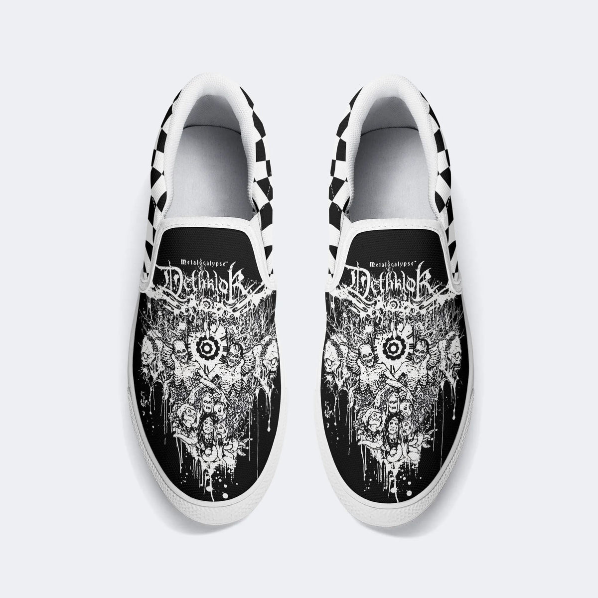 Horror Skull Print - Slip On Shoes