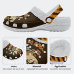 Go Dog Go Print - Fur Lined Slippers/Sandals