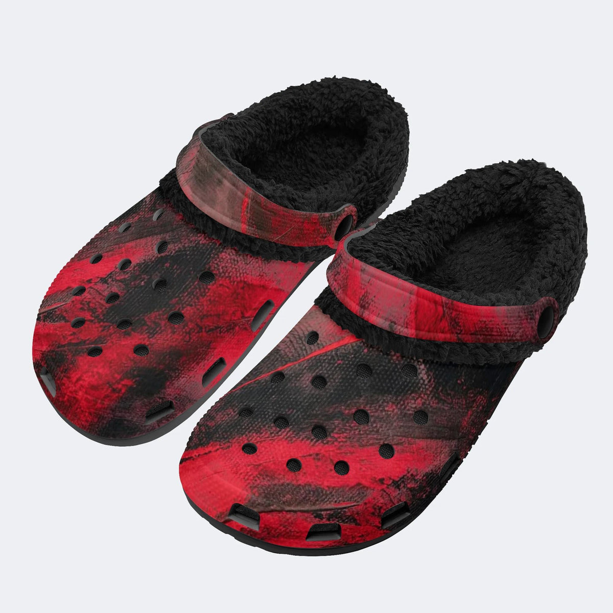 Bloody Textured Swirl - Fur Lined Slippers/Sandals