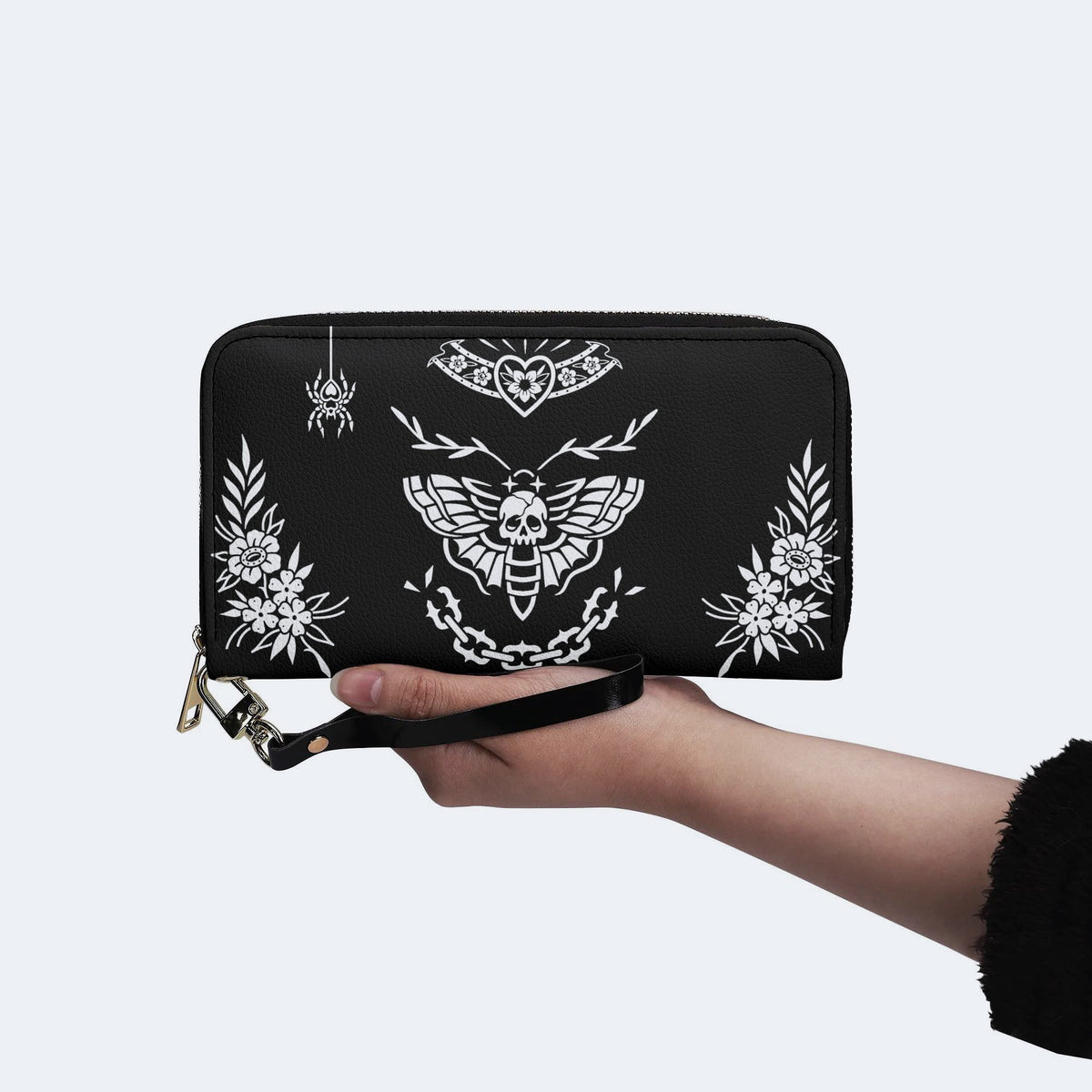 Death Moth Vintage Print - Leather Wallet