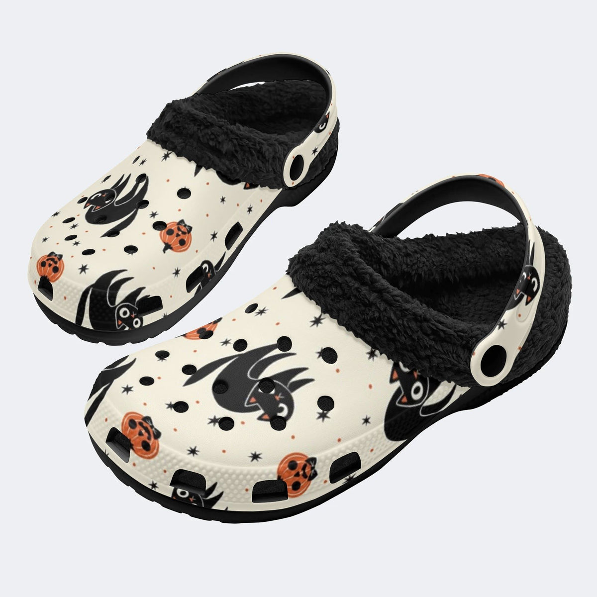 Cute Halloween Kitten - Fur Lined Slippers/Sandals