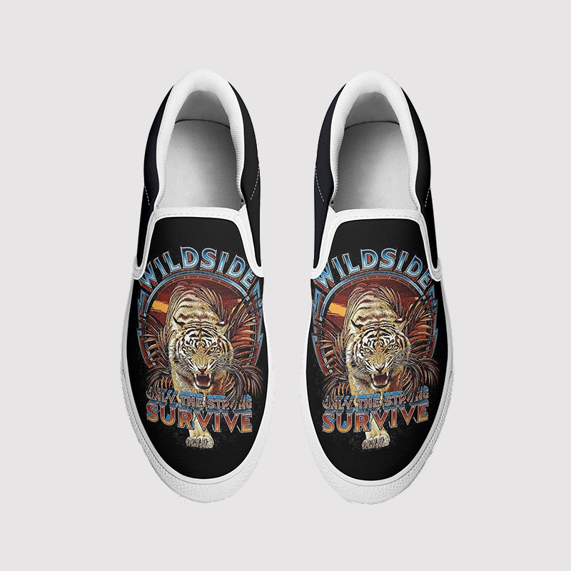 Slipper mit Tiger- und Buchstaben-Grafik-Print 