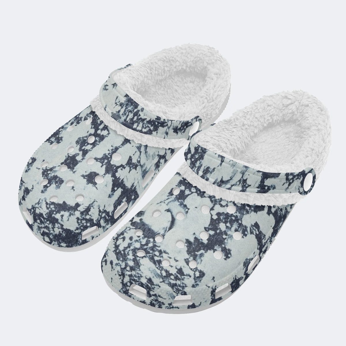 Unisex Ink Print - Fur Lined Slippers/Sandals