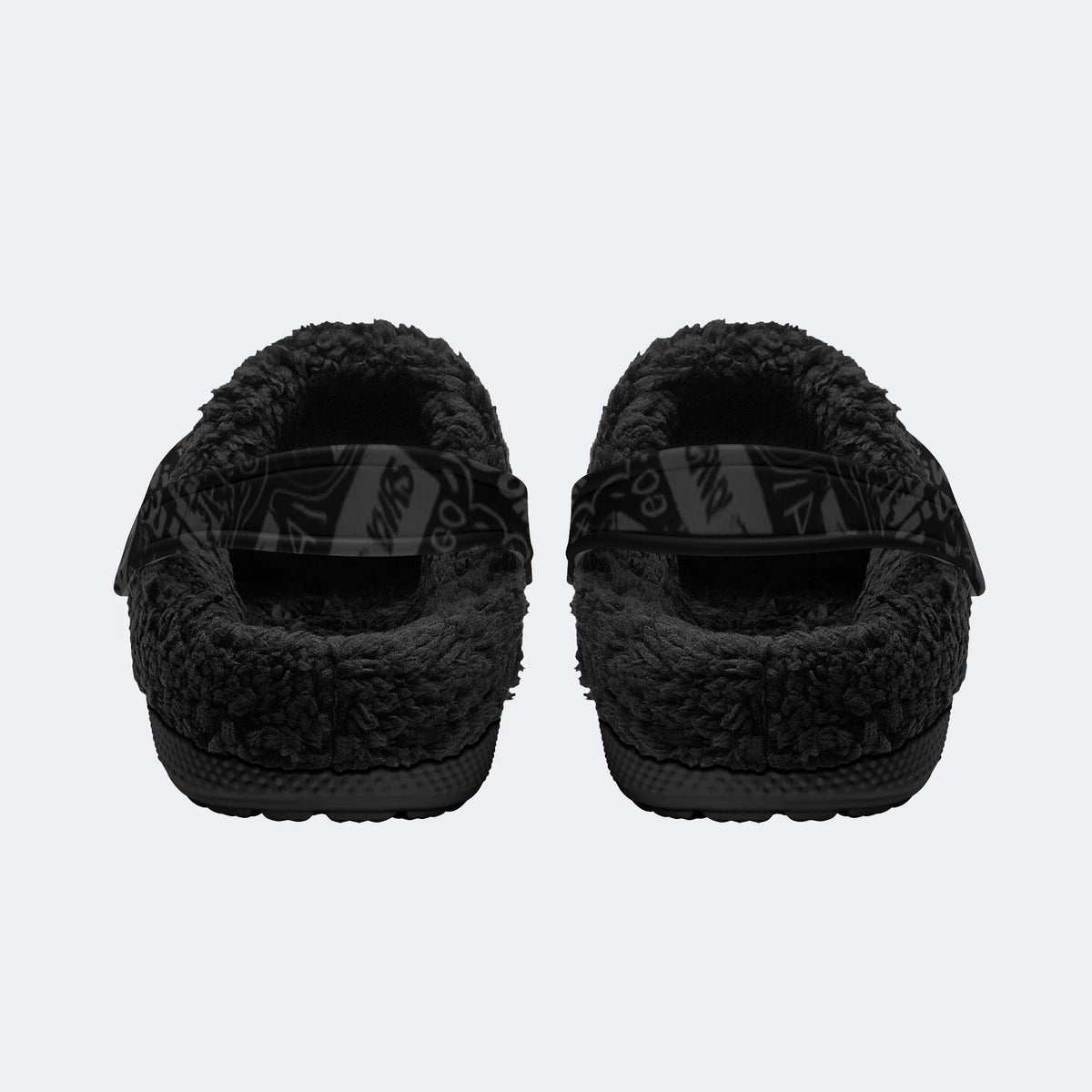 Dark Blade Graffiti - Fur Lined Slippers/Sandals