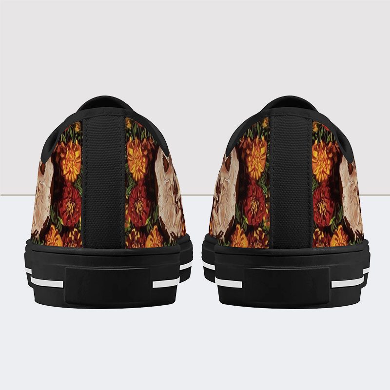 Marigold Skull Low Top Canvas Shoes