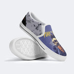 Unisex Funny Skull Art Illustration Print - Slip On Shoes