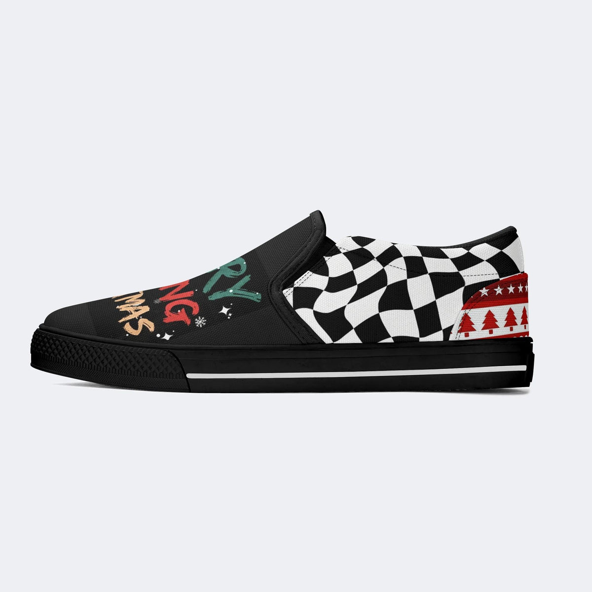 Merry Christmas Print - Slip On Shoes