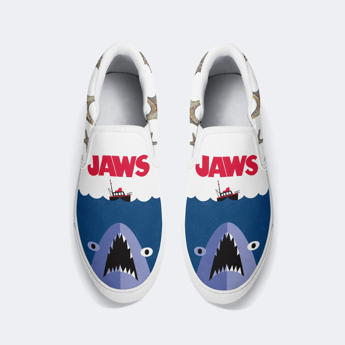 Unisex Vintage Jaws - Slip On Shoes