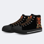 Unisex Horror Skull Print - High Top Canvas