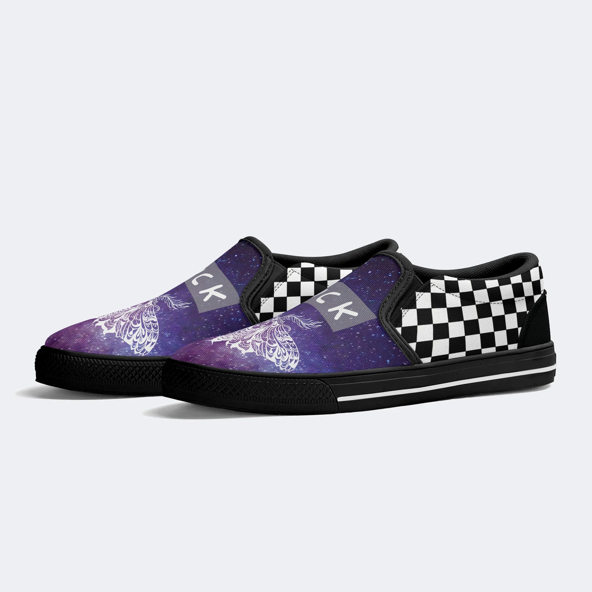 Unisex Death Moth&F*ck Print - Slip On Shoes