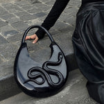 Punk 3D Snake Underarm Bag