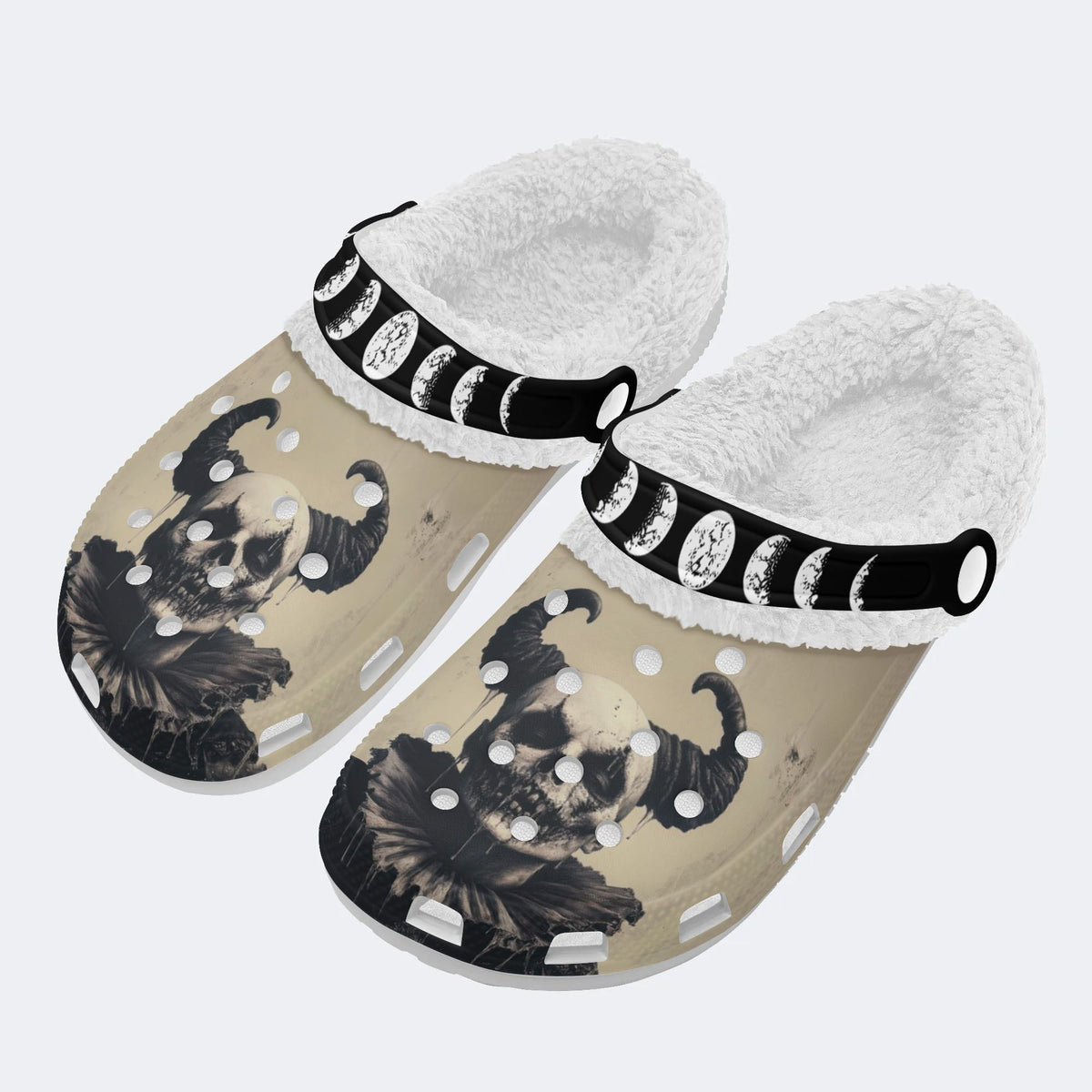 Cold-blooded Killer Print - Fur Lined Slippers/Sandals